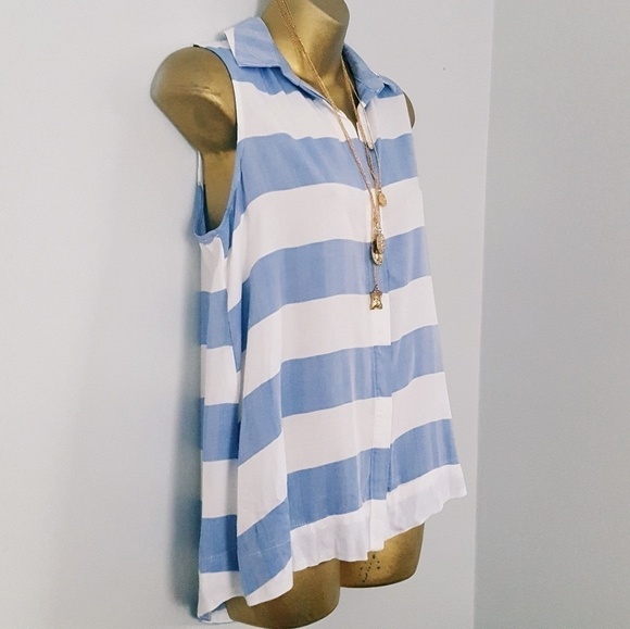 Coastal collar sleeveless top size small - Picture 4 of 8